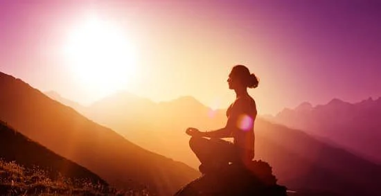 Image of lady meditating for self-leadership.