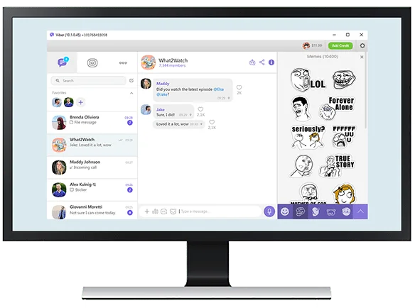 Image of Viber team management software.