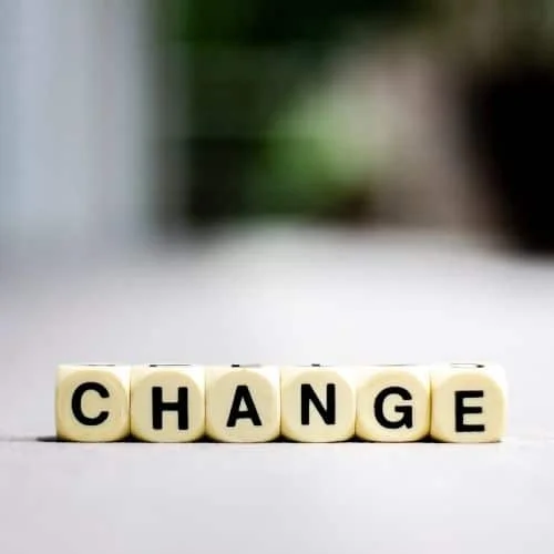 Image of the word change for one of the root cause analysis methods.