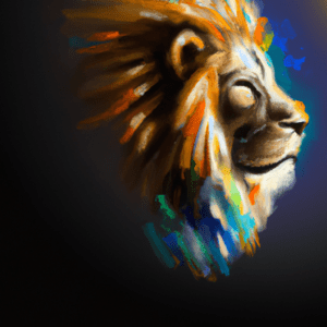 Painting of a lion