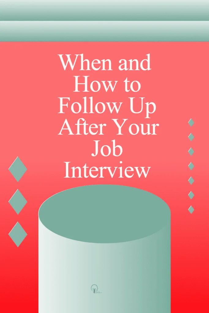 follow up after a job interview pin