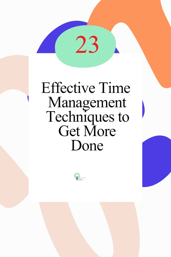 time management techniques