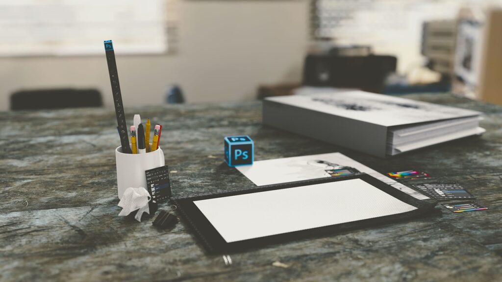 clean desk with notebook on it to conduct a pareto analysis.