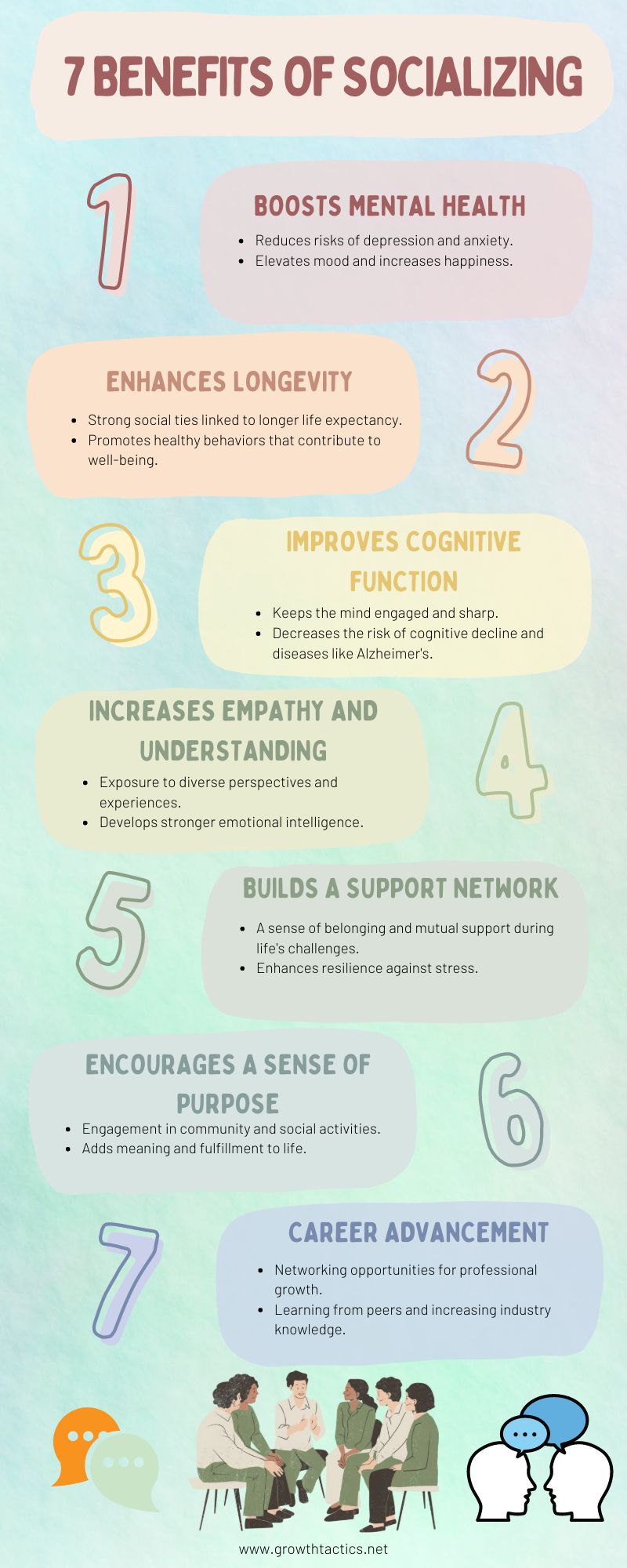 7 Benefits of Socializing Infographic