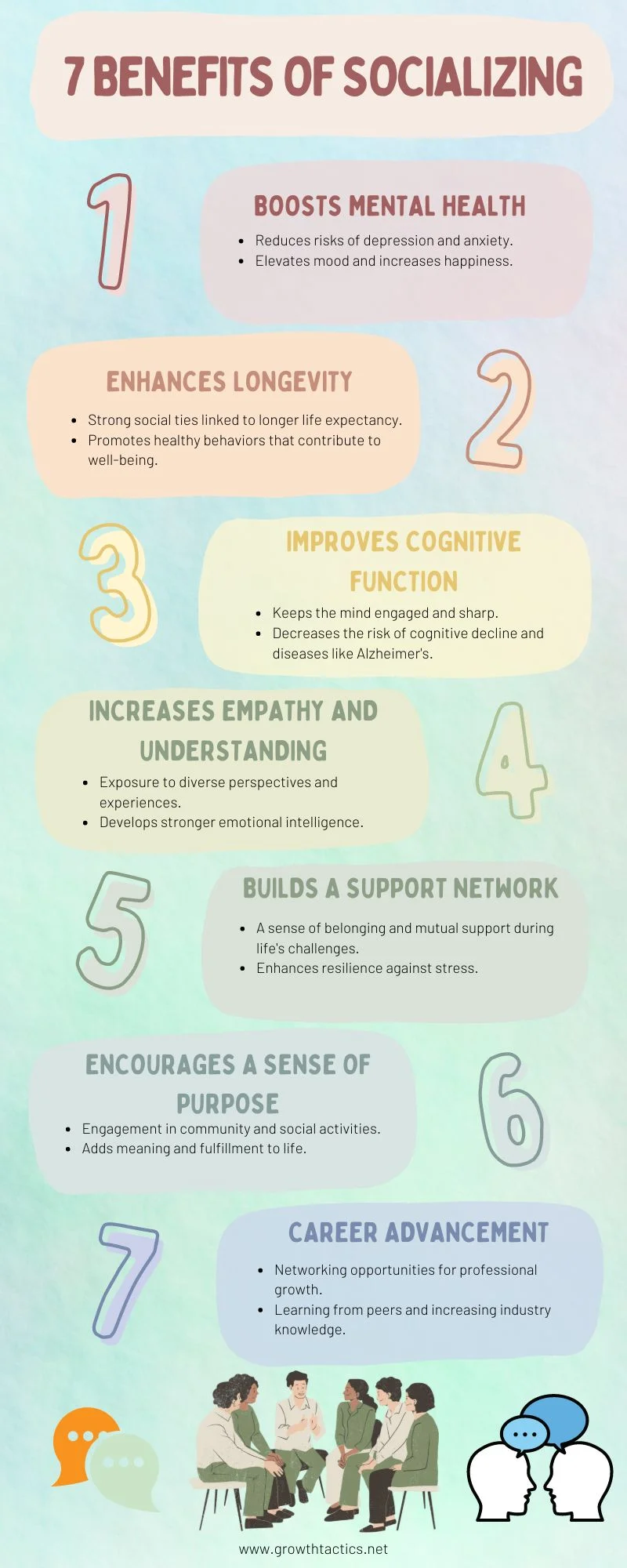 7 Benefits of Socializing Infographic