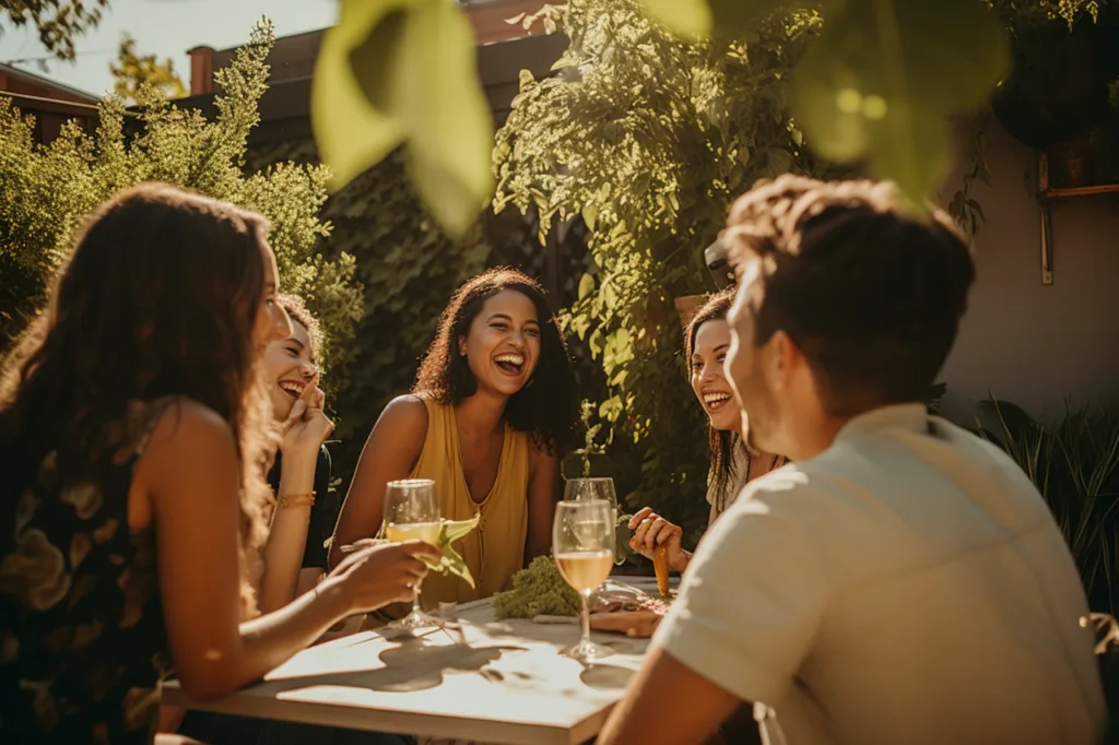 friends, women, wine