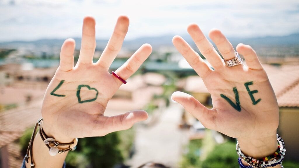 hands, message, love