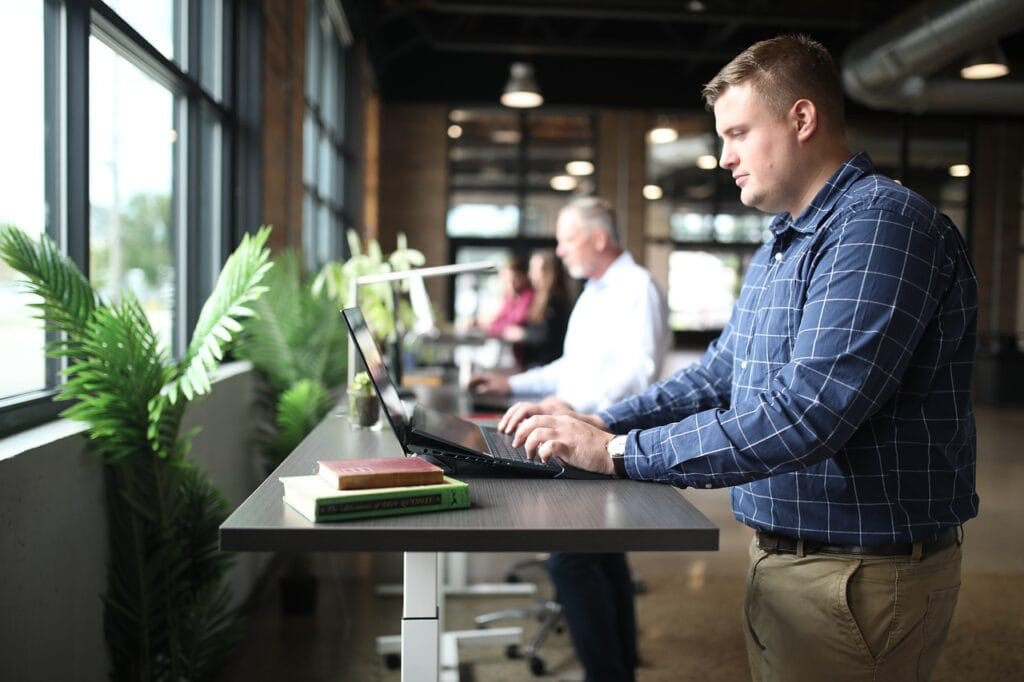 office desk, workspace, businessman