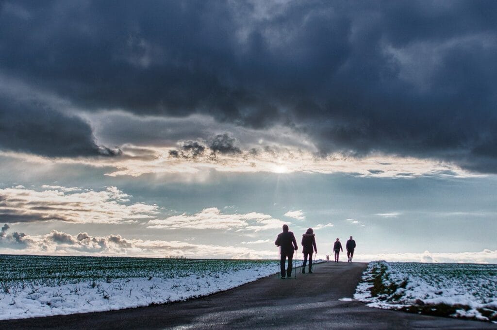 overcast, winter, cloudy day