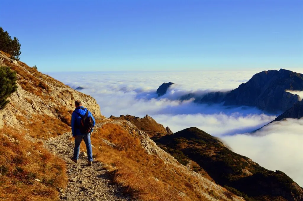 walk, clouds, excursion